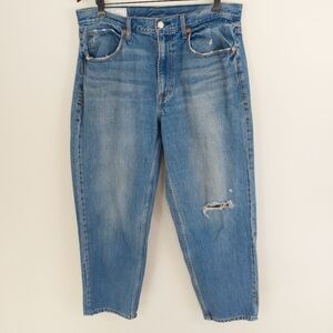 Gap Barrel Leg High Rise Blue Size 31